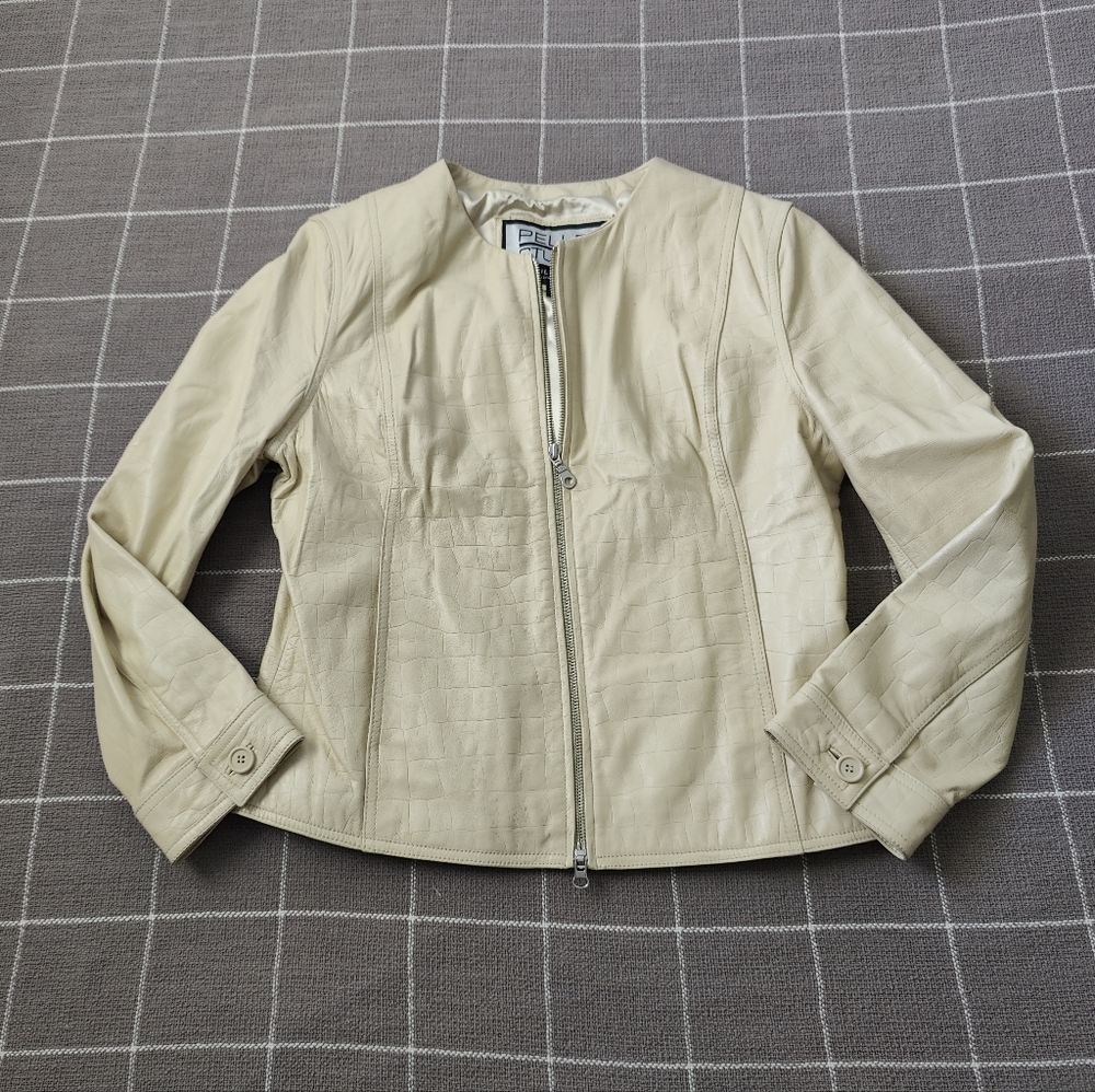 Vtg 90s Wilsons Leather Pelle Studio Jacket
